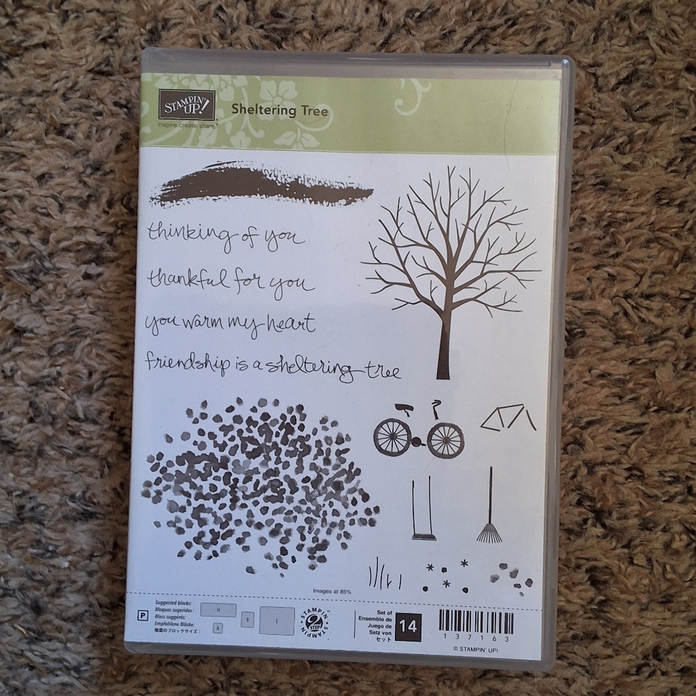 Stampin Up photopolymer Sheltering Tree stamps